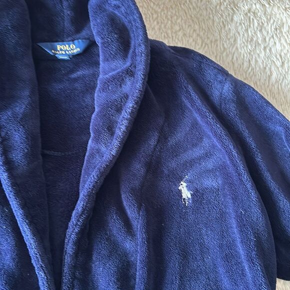 Polo Ralph Lauren plushy robe blue size medium - Picture 5 of 16